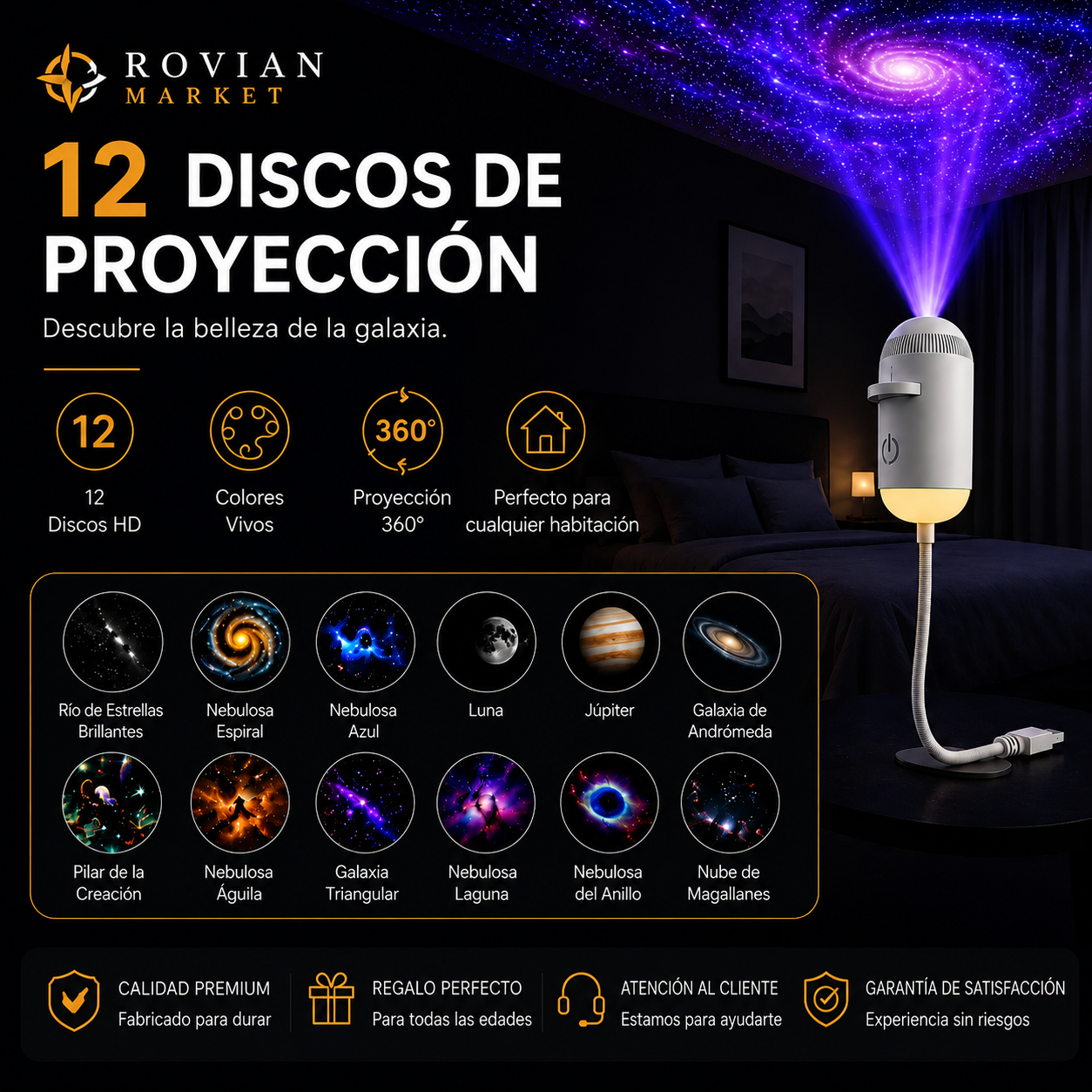 LUNEXA™ Proyector de Galaxias