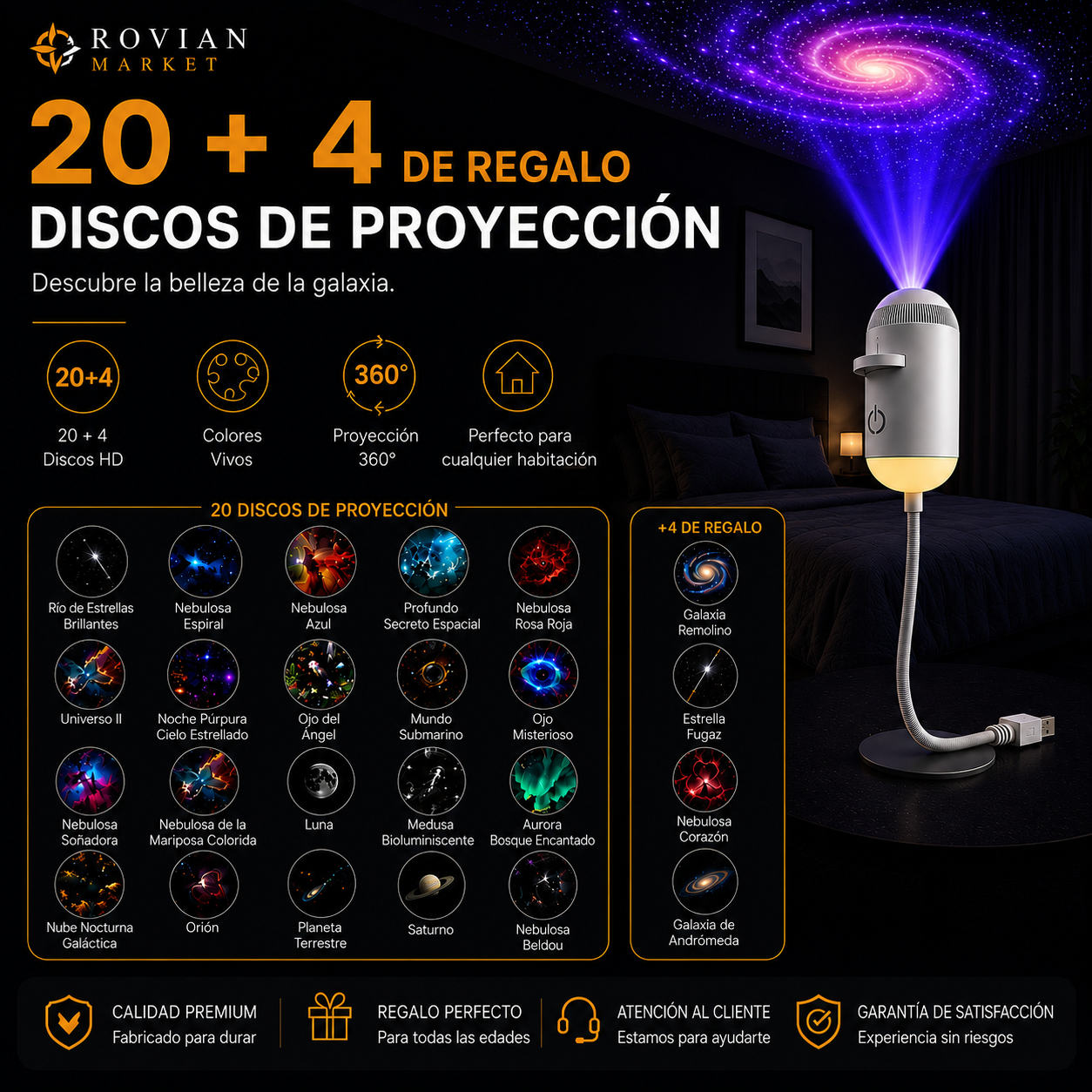 LUNEXA™ Proyector de Galaxias